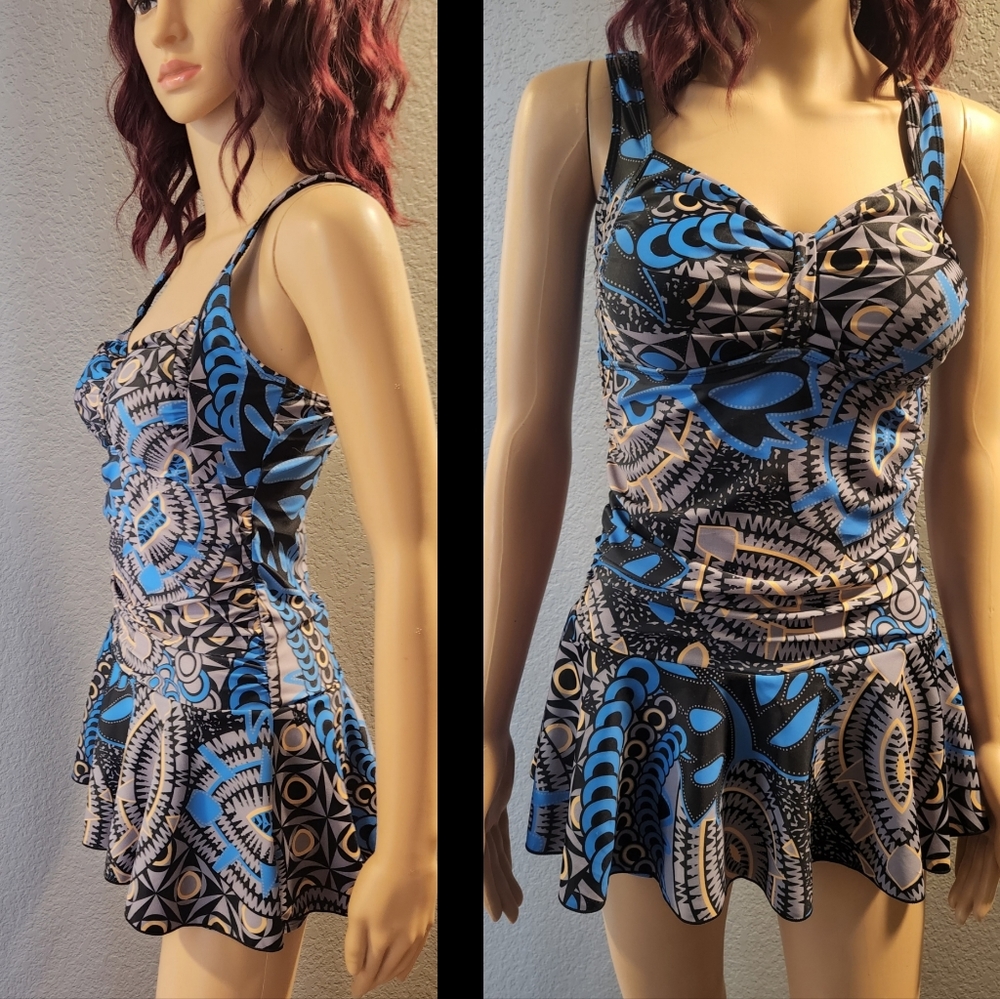 1 Piece Retro Swimsuit